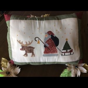 🌲🌲Santa and Reindeer handmade pillow🌲🌲